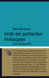 Kritik der politischen Philosophie - Raymond Geuss