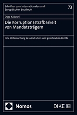 Die Korruptionsstrafbarkeit von Mandatsträgern - Olga Kakouri