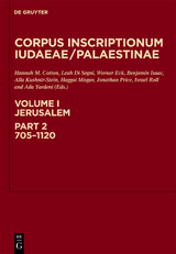 Corpus Inscriptionum Iudaeae/Palaestinae / Jerusalem: 705-1120 - 