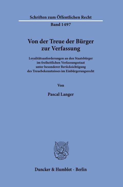 Von der Treue der Bürger zur Verfassung. -  Pascal Langer