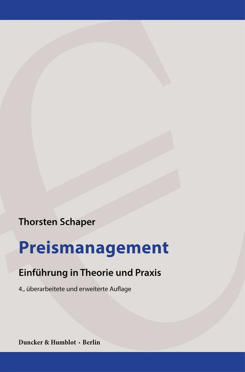 Preismanagement. -  Thorsten Schaper