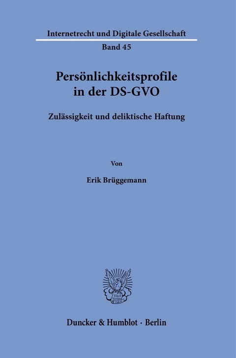 Persönlichkeitsprofile in der DS-GVO. -  Erik Brüggemann