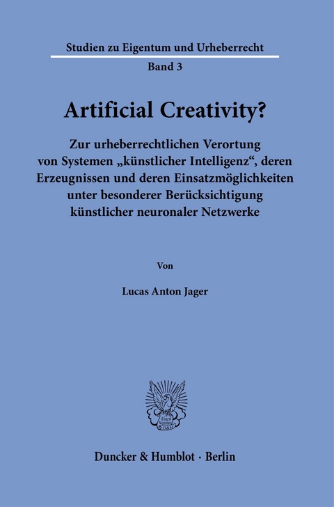 Artificial Creativity? -  Lucas Anton Jager