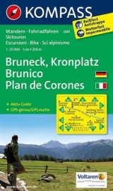KOMPASS Wanderkarte Bruneck - Kronplatz - Brunico - Plan de Corones - 