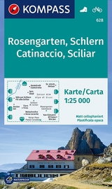 KOMPASS Wanderkarte 628 Rosengarten, Schlern, Catinaccio, Sciliar 1:25.000