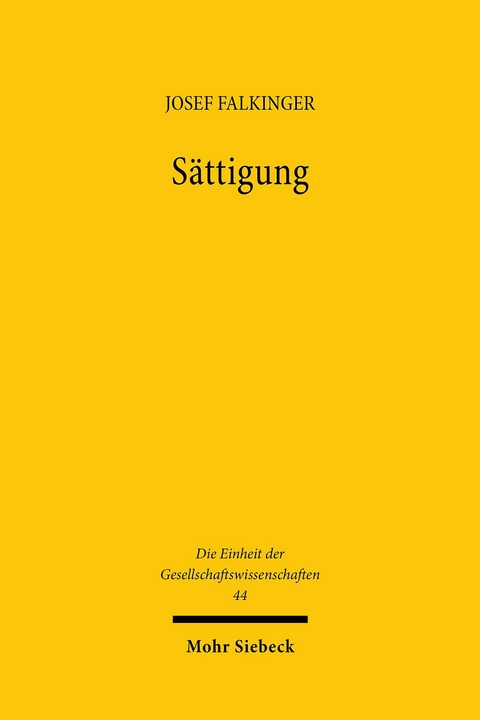 Sättigung -  Josef Falkinger