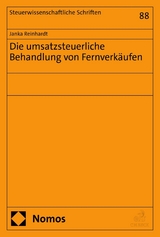 Die umsatzsteuerliche Behandlung von Fernverkäufen - Janka Reinhardt