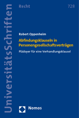 Abfindungsklauseln in Personengesellschaftsverträgen - Robert Oppenheim