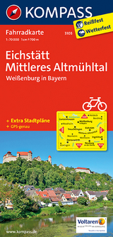 KOMPASS Fahrradkarte Eichstätt - Mittleres Altmühltal - Weißenburg in Bayern - 