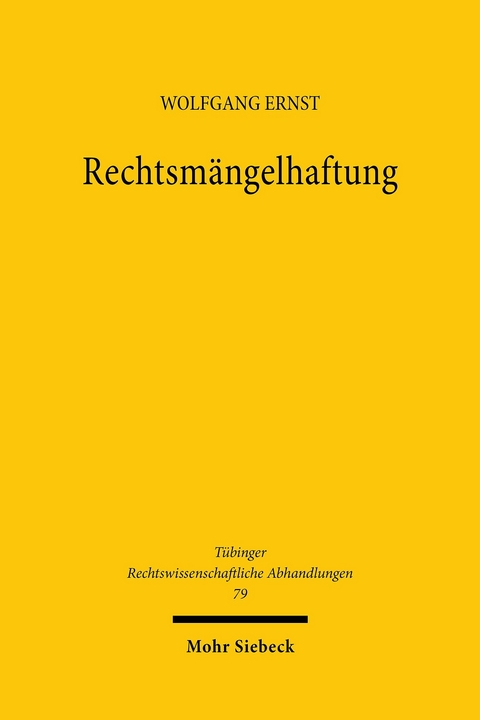 Rechtsmängelhaftung -  Wolfgang Ernst