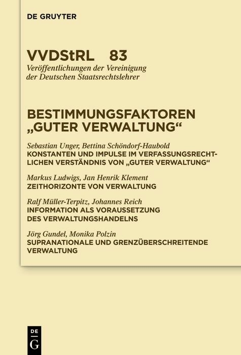 Bestimmungsfaktoren "guter Verwaltung" - 