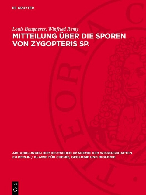 Mitteilung über die Sporen von Zygopteris Sp. - Louis Bougneres, Winfried Remy