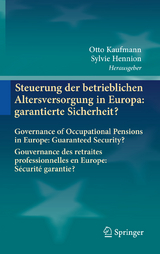 Steuerung der betrieblichen Altersversorgung in Europa: garantierte Sicherheit? - 