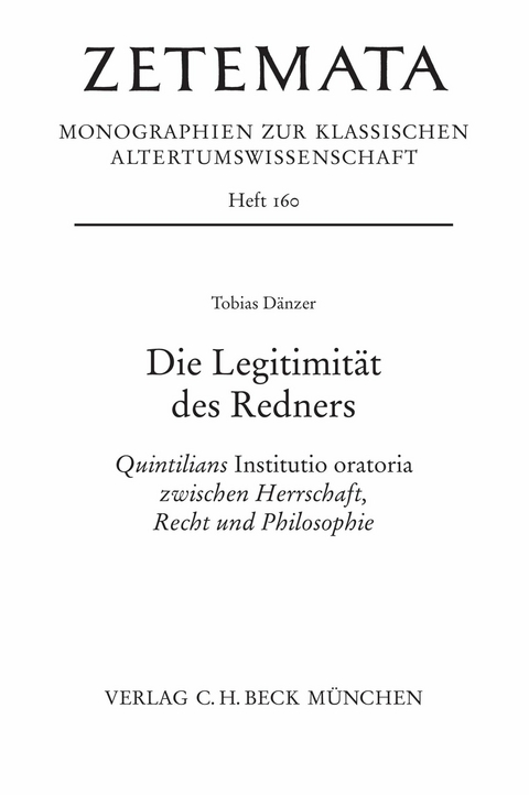 Die Legitimität des Redners -  Tobias Dänzer