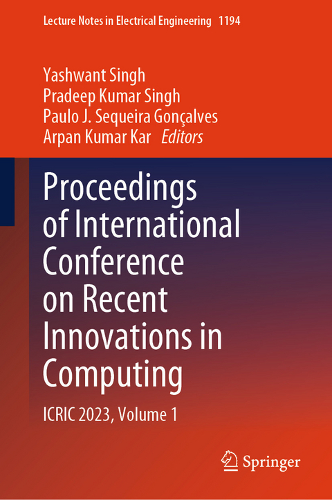 Proceedings of International Conference on Recent Innovations in Computing - 