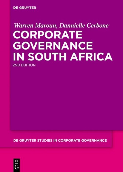 Corporate Governance in South Africa -  Warren Maroun,  Dannielle Cerbone