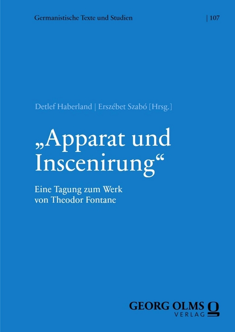 'Apparat und Inscenirung' - 