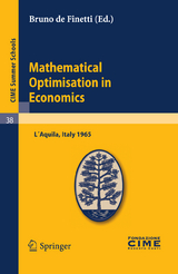 Mathematical Optimisation in Economics - 