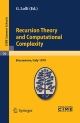 Recursion Theory and Computational Complexity - 