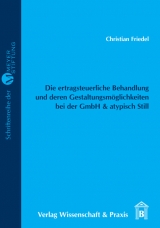 Die ertragsteuerliche Behandlung und deren Gestaltungsmöglichkeiten bei der GmbH & atypisch Still - Christian Friedel