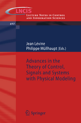 Advances in the Theory of Control, Signals and Systems with Physical Modeling - 
