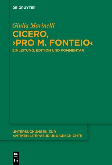 Cicero, ›Pro M. Fonteio‹ -  Giulia Marinelli