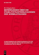 Bemerkungen über die Stabilitätsuntersuchungen der Wirbelstrassen -  Bl. Dolaptschiew