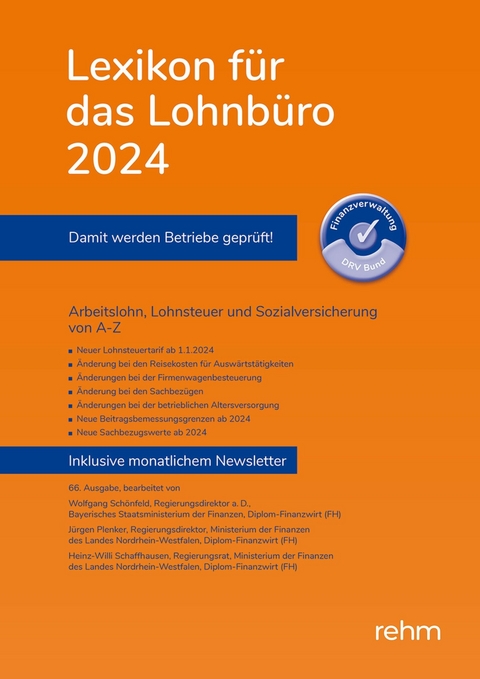 Lexikon für das Lohnbüro 2024 (E-Book EPUB) -  Wolfgang Schönfeld,  Jürgen Plenker,  Heinz-Willi Schaffhausen