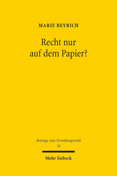 Recht nur auf dem Papier? -  Marie Beyrich