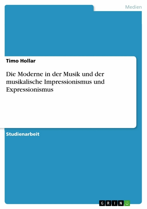 Die Moderne in der Musik und der musikalische Impressionismus und Expressionismus -  Timo Hollar