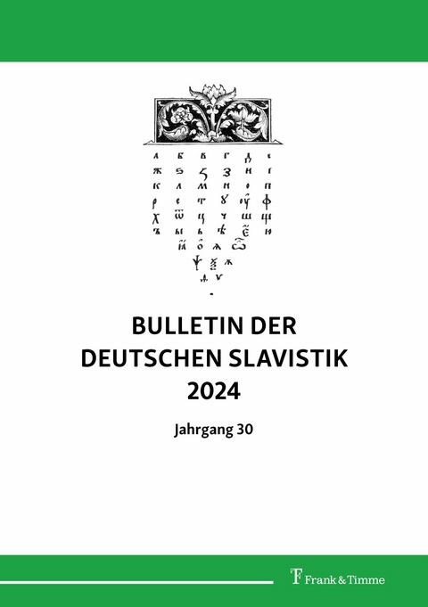 Bulletin der deutschen Slavistik 2024 - 