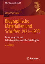 Biographische Materialien und Schriften 1921-1933 - Albert Salomon