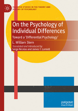 On the Psychology of Individual Differences -  L. William Stern