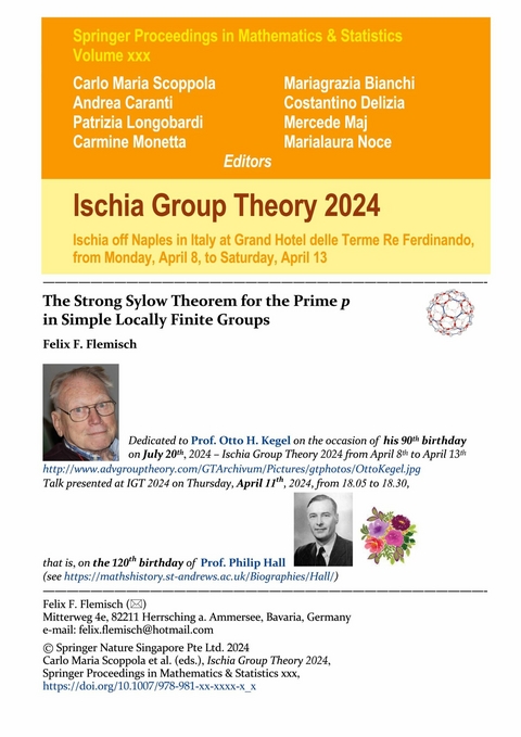 The Strong Sylow Theorem for the Prime p in Simple Locally Finite Groups -  Dipl.-Math. Felix F. Flemisch