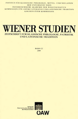 Wiener Studien. Zeitschrift für Klassische Philologie, Patristik und Lateinische Tradition / Wiener Studien Band 122/2009 - 
