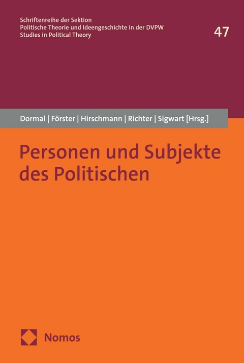 Personen und Subjekte des Politischen - 