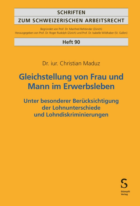 Gleichstellung von Frau und Mann im Erwerbsleben - Christian Dominik Maduz