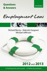 Questions and Answers Employment Law 2012 and 2013 - Benny, Richard; Sargeant, Malcolm; Jefferson, Michael