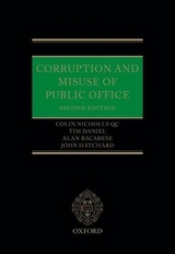 Corruption and Misuse of Public Office - Nicholls QC, Colin; Daniel, Timothy; Bacarese, Alan; Hatchard, John