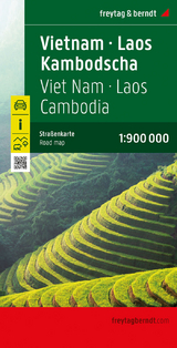 Vietnam - Laos - Kambodscha, Straßenkarte 1:900.000, freytag & berndt