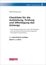 Checkliste 1 für die Aufstellung, Prüfung und Offenlegung des Anhangs - Farr, Wolf-Michael