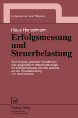 Erfolgsmessung und Steuerbelastung - Klaus Henselmann