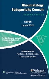 The Washington Manual of Rheumatology Subspecialty Consult - Kahl, Leslie