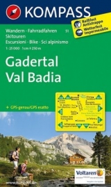 KOMPASS Wanderkarte Gadertal - Val Badia - 