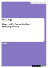 Wasserstoff / Elementfamilien - Versuchsprotokoll - Nicole Ruge