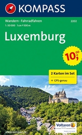 KOMPASS Wanderkarte Luxemburg - 