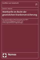 Wahltarife im Recht der gesetzlichen Krankenversicherung - David K. Preisner