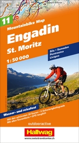 Hallwag Mountainbike-Karte 11 Engadin 1:50.000