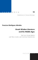 Greek Wisdom Literature and the Middle Ages - Francisco R. Adrados