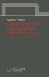 Computergestützte Informationsbedarfsanalyse - Gerhard Walpoth